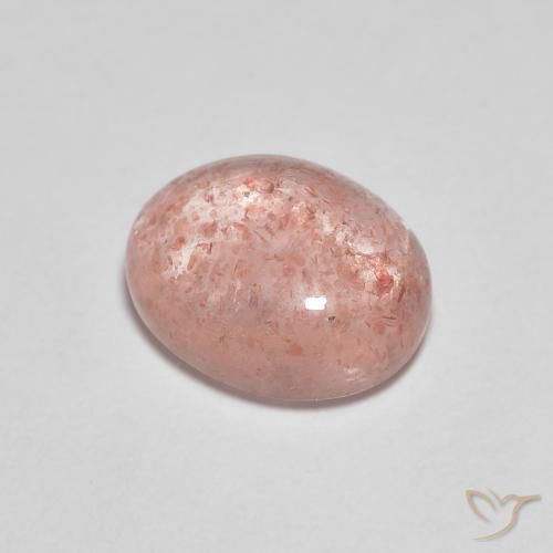 2.22ct طبيعي أحمر متوسط كوارتز الفراولة, بيضوي, شفاف