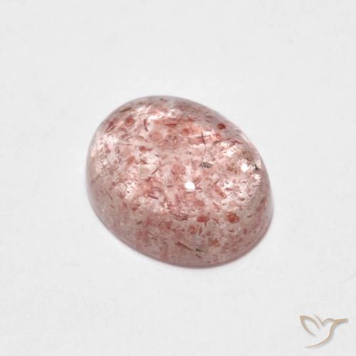 2.09ct طبيعي وردي فاتح كوارتز الفراولة, بيضوي, شفاف