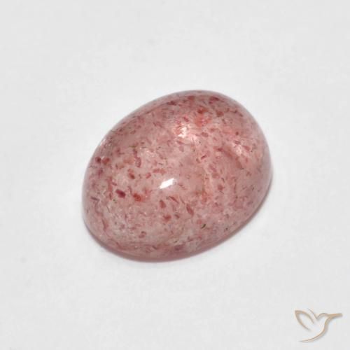 2.47ct طبيعي وردي فاتح كوارتز الفراولة, بيضوي, شفاف