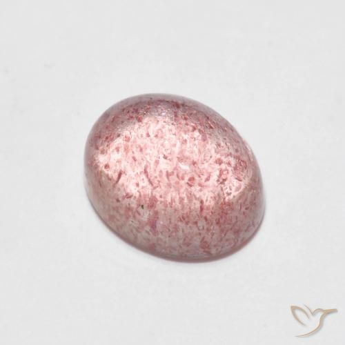 2.45ct طبيعي وردي فاتح كوارتز الفراولة, بيضوي, شفاف