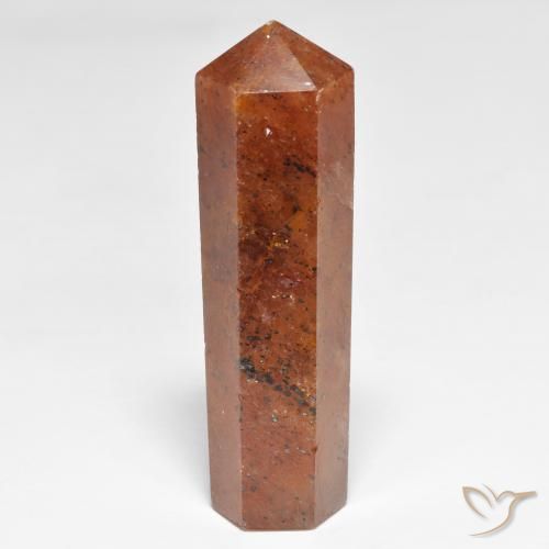 34.09ct طبيعي برتقالى محمر كوارتز الفراولة, فانسى, غير شفاف