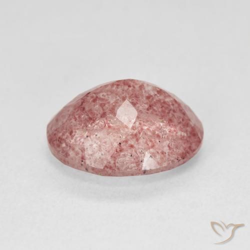 كوارتز الفراولة Medium Light-Pink طبيعي، بيضوي، 4.41 قيراط، نصف شفاف