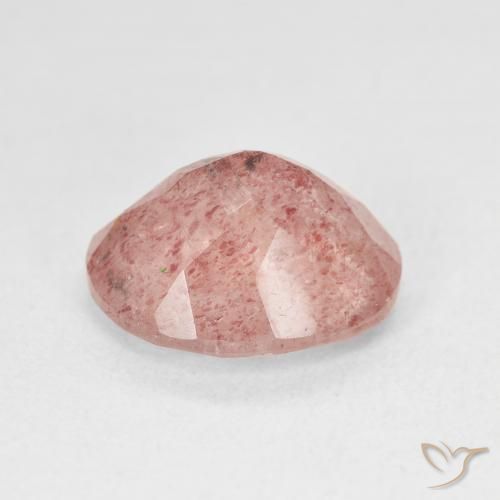 كوارتز الفراولة Medium Light-Pink طبيعي، بيضوي، 4.81 قيراط، نصف شفاف