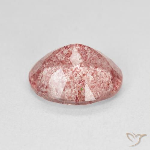 كوارتز الفراولة Medium Light-Pink طبيعي، بيضوي، 4.27 قيراط، نصف شفاف