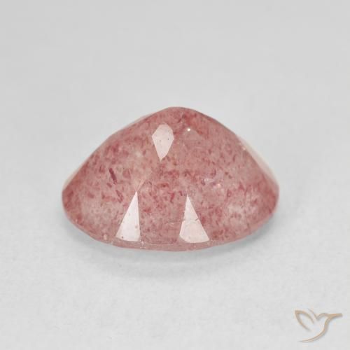 كوارتز الفراولة Medium Light-Pink طبيعي، بيضوي، 4.46 قيراط، نصف شفاف