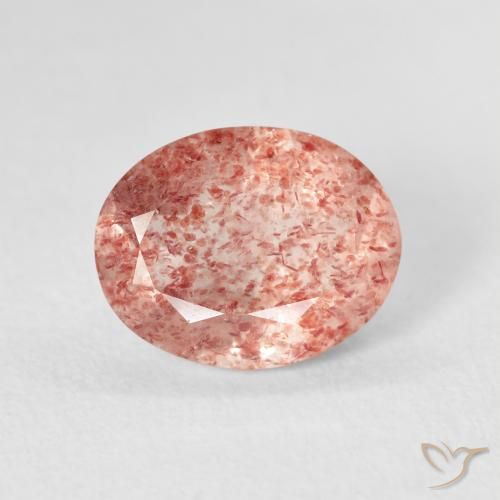 2.30ct طبيعي Medium Light-Pink كوارتز الفراولة, بيضوي, شفاف