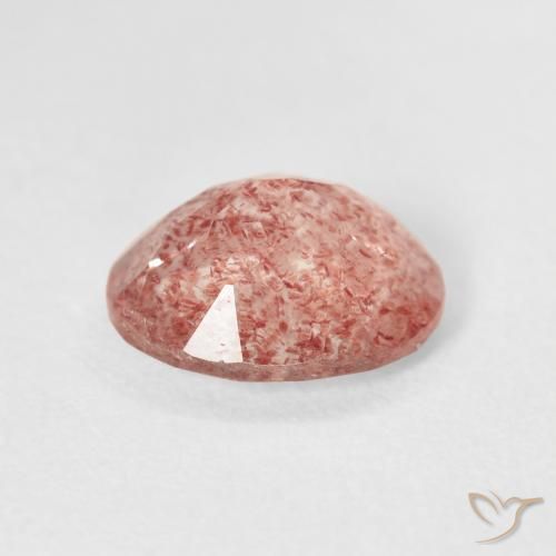 كوارتز الفراولة Medium Light-Pink طبيعي، بيضوي، 2.30 قيراط، شفاف
