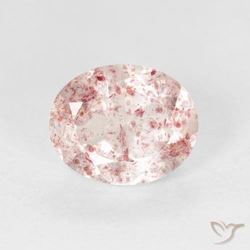 2.70ct طبيعي وردى ترابى كوارتز الفراولة, بيضوي, شفاف