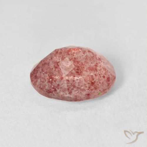 كوارتز الفراولة Medium Light-Pink طبيعي، بيضوي، 2.76 قيراط، شفاف
