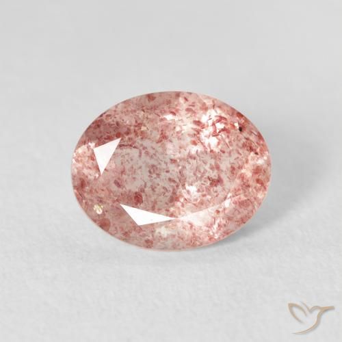 2.51ct طبيعي Medium Light-Pink كوارتز الفراولة, بيضوي, شفاف
