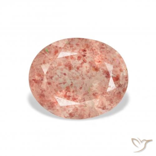 3.80ct طبيعي وردى الجريب فروت كوارتز الفراولة, بيضوي, شفاف