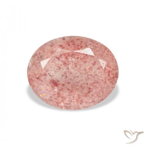 3.58ct طبيعي Medium Light-Pink كوارتز الفراولة, بيضوي, شفاف