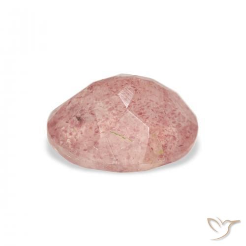 كوارتز الفراولة Medium Light-Pink طبيعي، بيضوي، 3.58 قيراط، شفاف