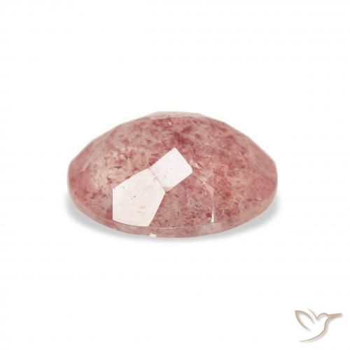 كوارتز الفراولة Medium Light-Pink طبيعي، بيضوي، 2.97 قيراط، شفاف