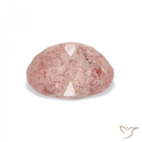 كوارتز الفراولة Medium Light-Pink طبيعي، بيضوي، 3.68 قيراط، شفاف