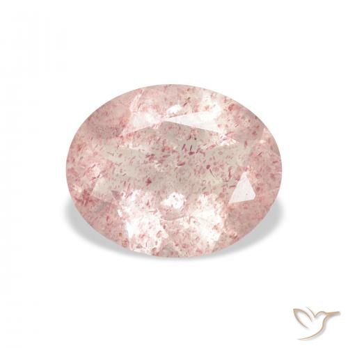 2.74ct طبيعي وردى برتقالى كوارتز الفراولة, بيضوي, شفاف
