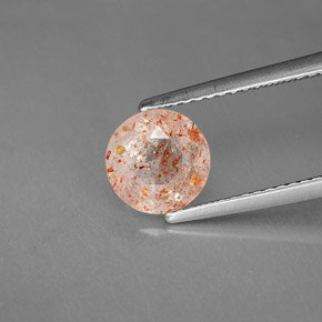 حجر الشمس برتقالي طبيعي، شفاف، 1.41 قيراط، شفاف / نصف شفاف