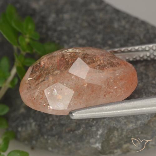 حجر الشمس Medium Light-Orange طبيعي، بيضوي، 5.54 قيراط، نصف شفاف