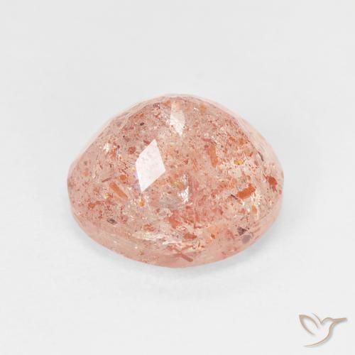 حجر الشمس Light Grapefruit Pink طبيعي، دائري، 3.45 قيراط، شفاف