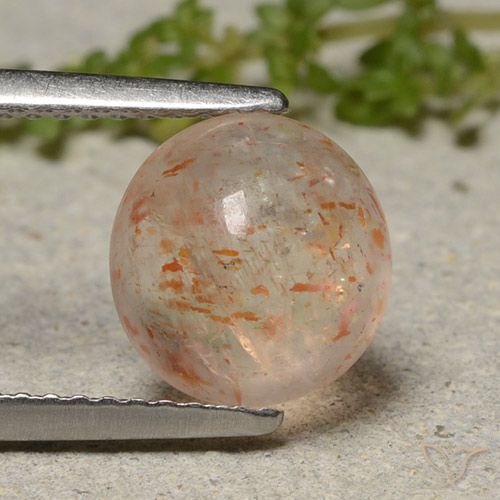 2.24ct طبيعي برتقالى النمر فاتح حجر الشمس, دائري, نصف شفاف, Photo A