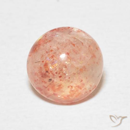 2.34ct طبيعي برتقالى متوسط حجر الشمس, دائري, نصف شفاف