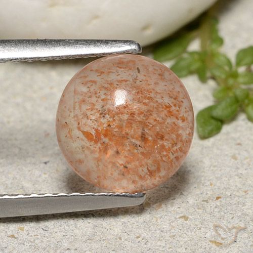 1.84ct طبيعي برتقالى محمر حجر الشمس, دائري, نصف شفاف