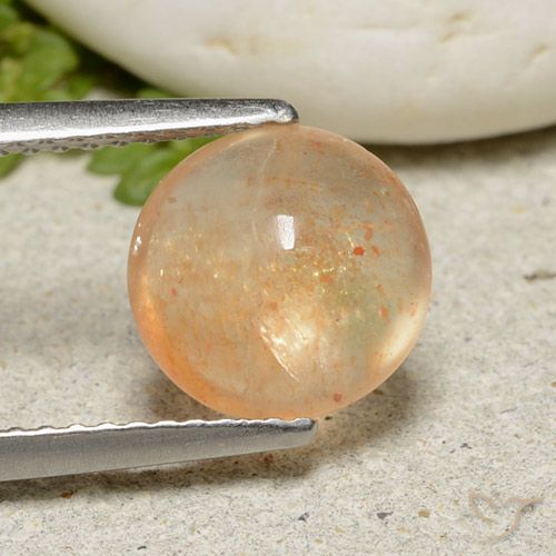 2.05ct طبيعي برتقالى كنتالوبى حجر الشمس, دائري, نصف شفاف