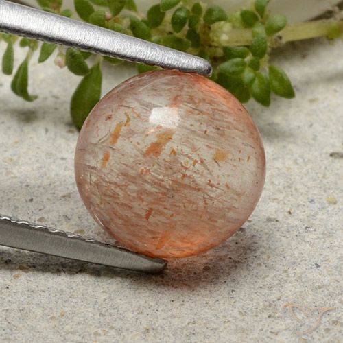 2.28ct طبيعي برتقالى متوسط حجر الشمس, دائري, نصف شفاف
