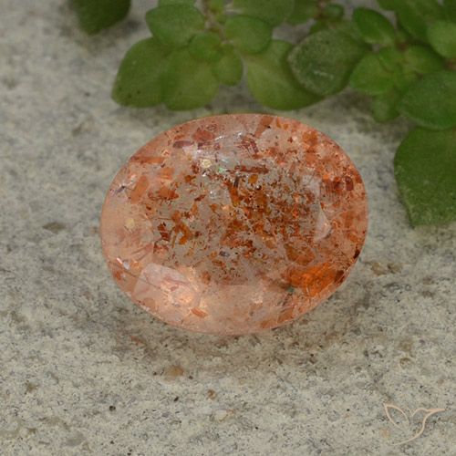 4.14ct طبيعي برتقالى الجريب فروت حجر الشمس, بيضوي, نصف شفاف