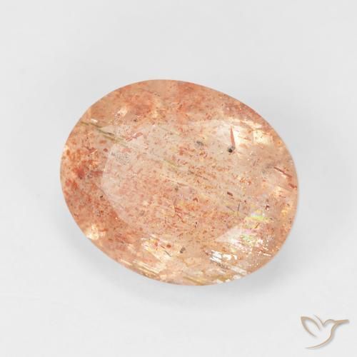 حجر الشمس Medium Light-Orange طبيعي، بيضوي، 4.69 قيراط، نصف شفاف