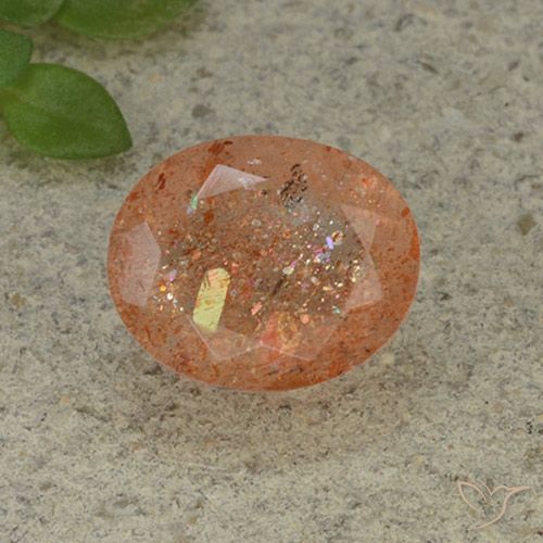 4.90ct طبيعي برتقالى دافئ حجر الشمس, بيضوي, نصف شفاف