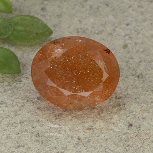 5.04ct طبيعي برتقالى دافئ حجر الشمس, بيضوي, نصف شفاف, Photo A