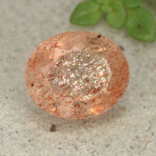 5.04ct طبيعي برتقالي فاتح حجر الشمس, بيضوي, نصف شفاف