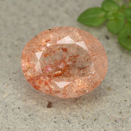3.89ct طبيعي برتقالي فاتح حجر الشمس, بيضوي, نصف شفاف