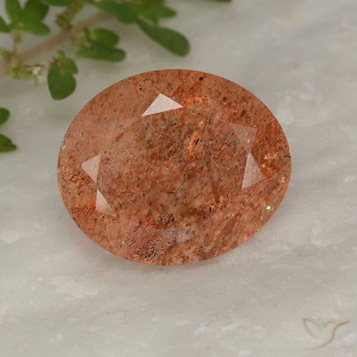 4.20ct طبيعي برتقالى الجريب فروت حجر الشمس, بيضوي, نصف شفاف
