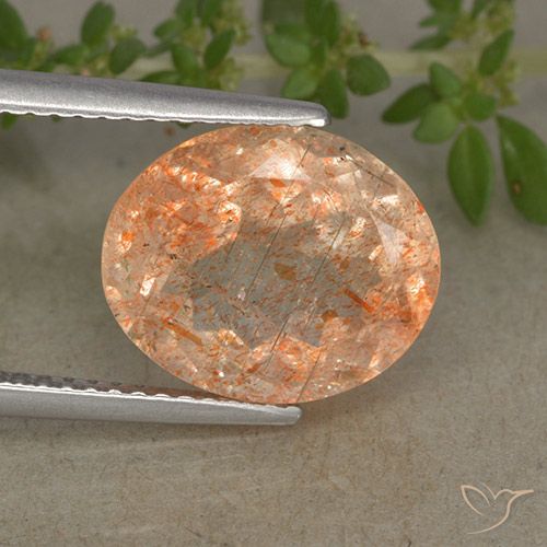 4.83ct طبيعي برتقالي فاتح حجر الشمس, بيضوي, نصف شفاف