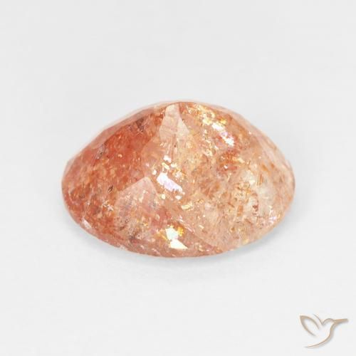 حجر الشمس Medium Light-Orange طبيعي، بيضوي، 4.38 قيراط، نصف شفاف