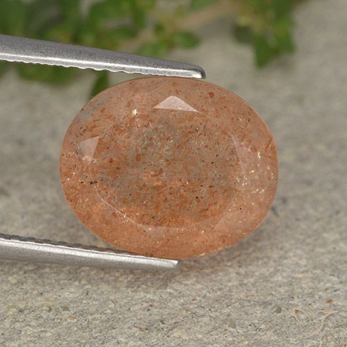 4.64ct طبيعي برتقالى النمر فاتح حجر الشمس, بيضوي, نصف شفاف