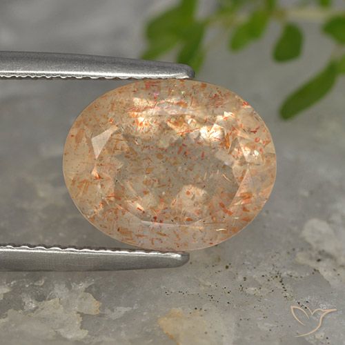 5.02ct طبيعي برتقالي فاتح حجر الشمس, بيضوي, نصف شفاف