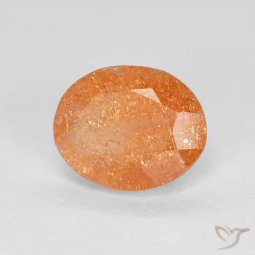 2.51ct طبيعي برتقالى غامق حجر الشمس, بيضوي, شفاف