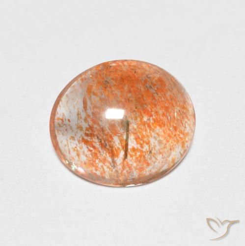 1.76ct طبيعي برتقالي فاتح حجر الشمس, بيضوي, نصف شفاف
