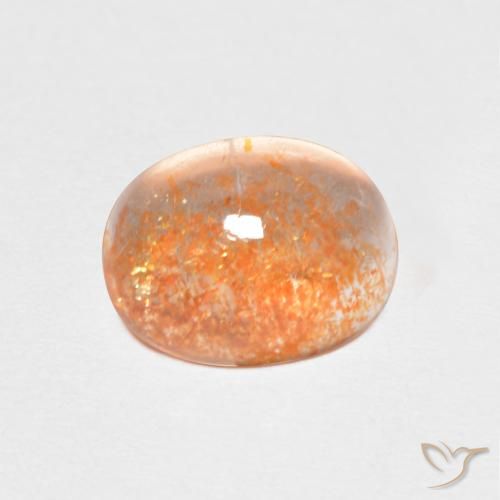 1.46ct طبيعي Medium Light-Orange حجر الشمس, بيضوي, نصف شفاف