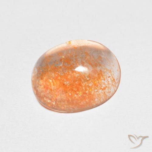 حجر الشمس Medium Light-Orange طبيعي، بيضوي، 1.46 قيراط، نصف شفاف