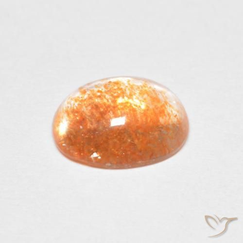 حجر الشمس Medium Light-Orange طبيعي، بيضوي، 1.46 قيراط، نصف شفاف