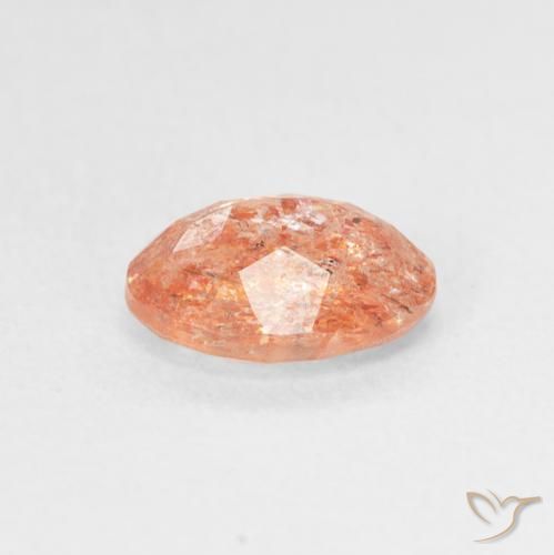 حجر الشمس Medium Light-Orange طبيعي، بيضوي، 1.19 قيراط، نصف شفاف