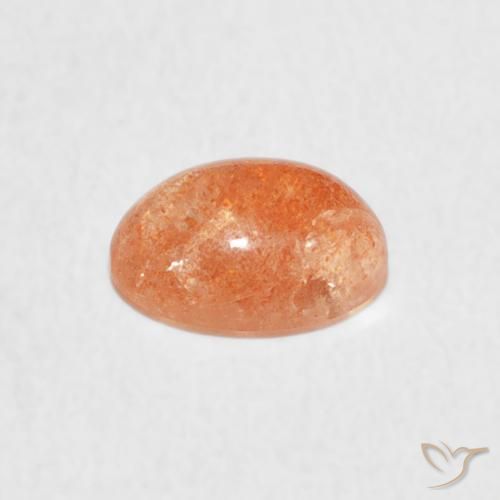 حجر الشمس Medium Light-Orange طبيعي، بيضوي، 1.08 قيراط، نصف شفاف