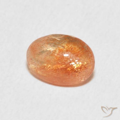 حجر الشمس Medium Light-Orange طبيعي، بيضوي، 0.94 قيراط، نصف شفاف