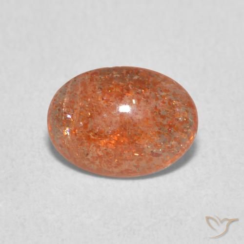1.04ct طبيعي برتقالى متوسط حجر الشمس, بيضوي, نصف شفاف