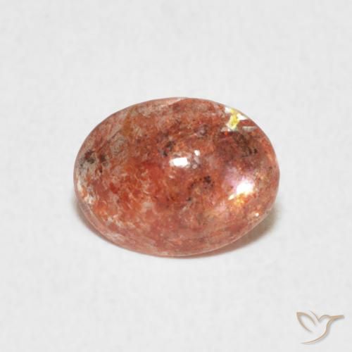 0.99ct طبيعي برتقالى متوسط حجر الشمس, بيضوي, نصف شفاف