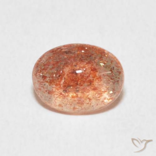 1.16ct طبيعي برتقالى متوسط حجر الشمس, بيضوي, نصف شفاف